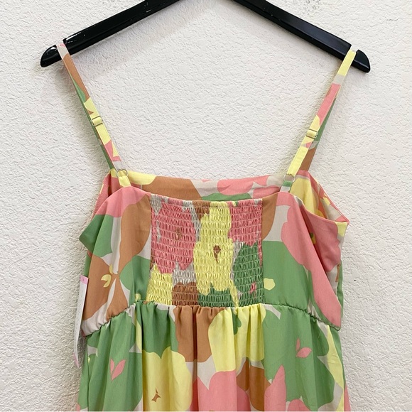 SOCIAL STANDARD by Sanctuary Smocked Back in Fiesta Floral Summer Dress Size S - Picture 7 of 16